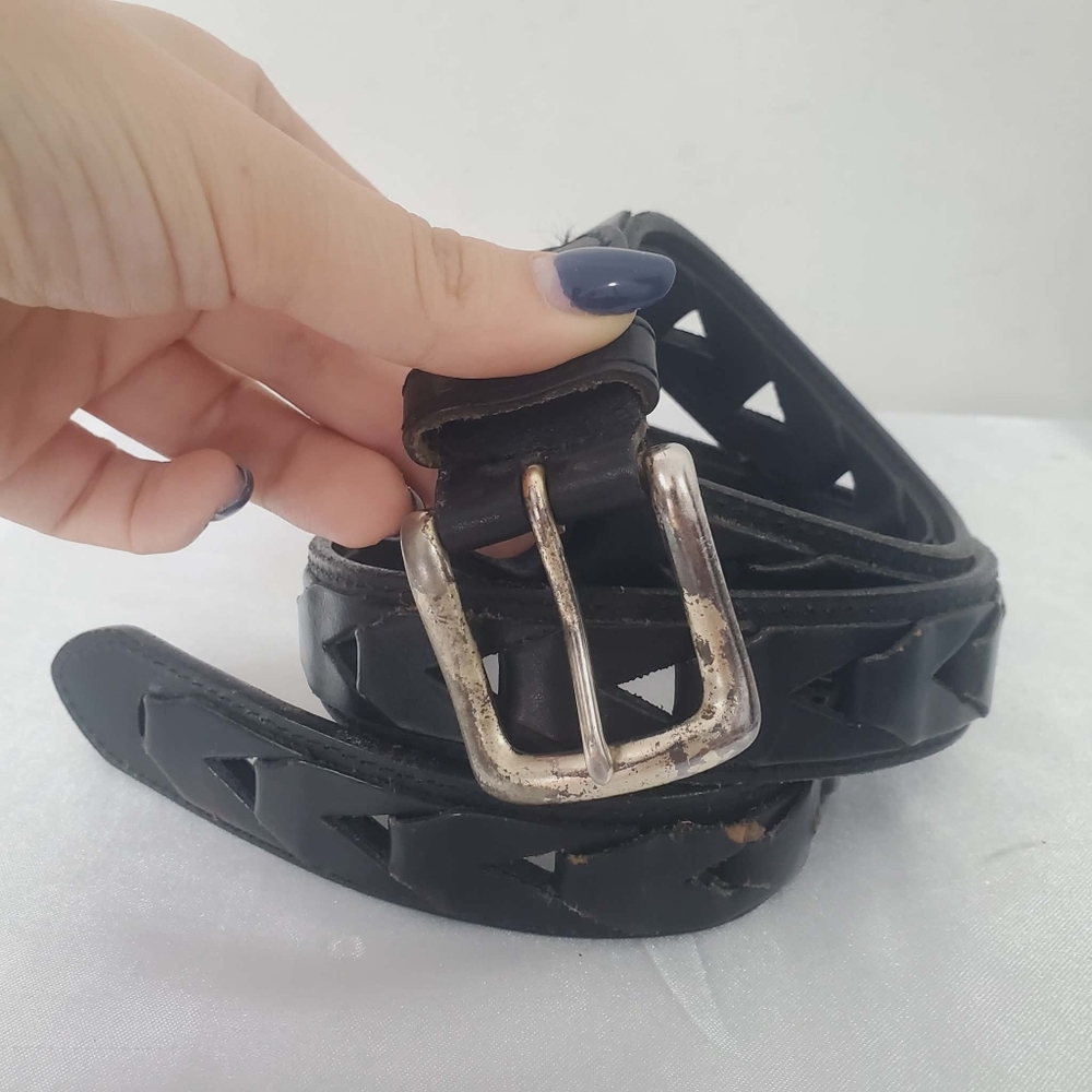 Vintage Women's Black Leather Belt